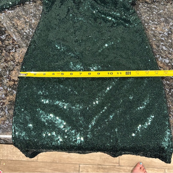 Lulu’s Green Sequin Sparkle Dress Womens Medium - Picture 9 of 9